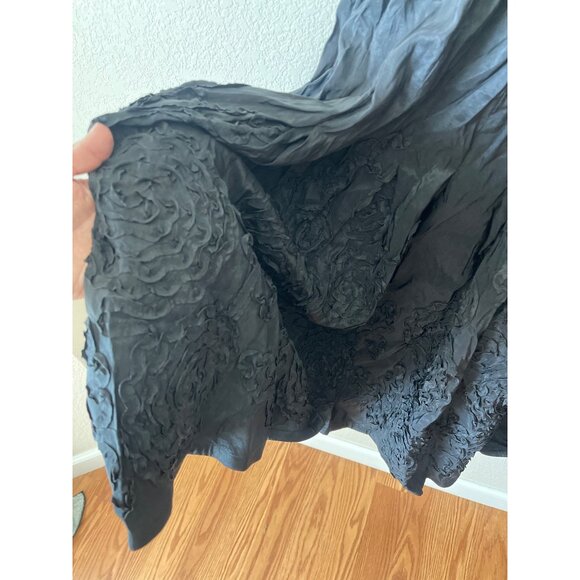 Adrianna Papell Black V-Neck A line cocktail Whimsygoth Edgy Grunge Goth Dress - Picture 2 of 4